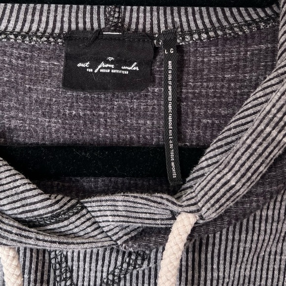 Out From Under for Urban Outfitters Cropped Ribbed Hooded Sweatshirt - Picture 4 of 5